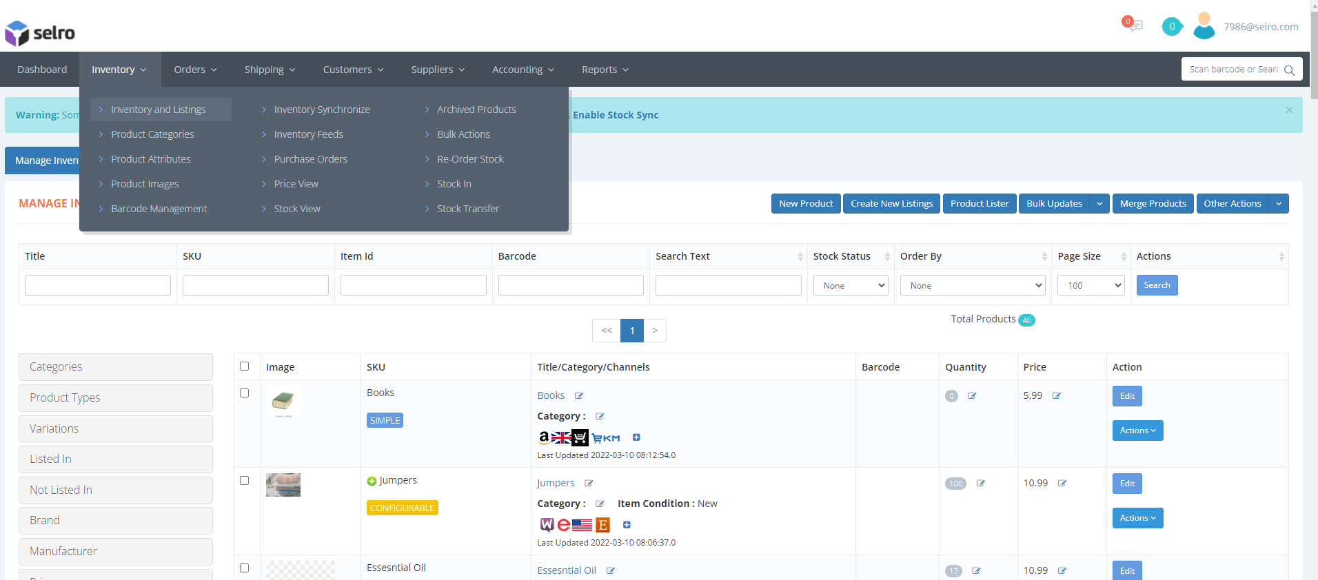 Connect  Marketplace – Selro Multichannel Selling Platform