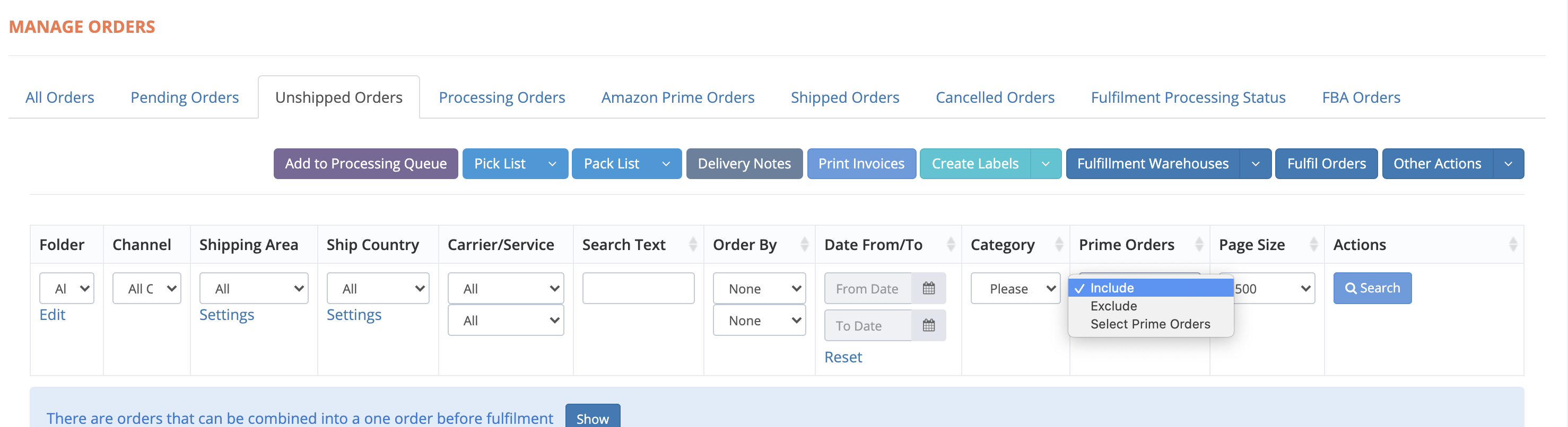 Manage Amazon Prime Orders – Selro Multichannel Selling Platform