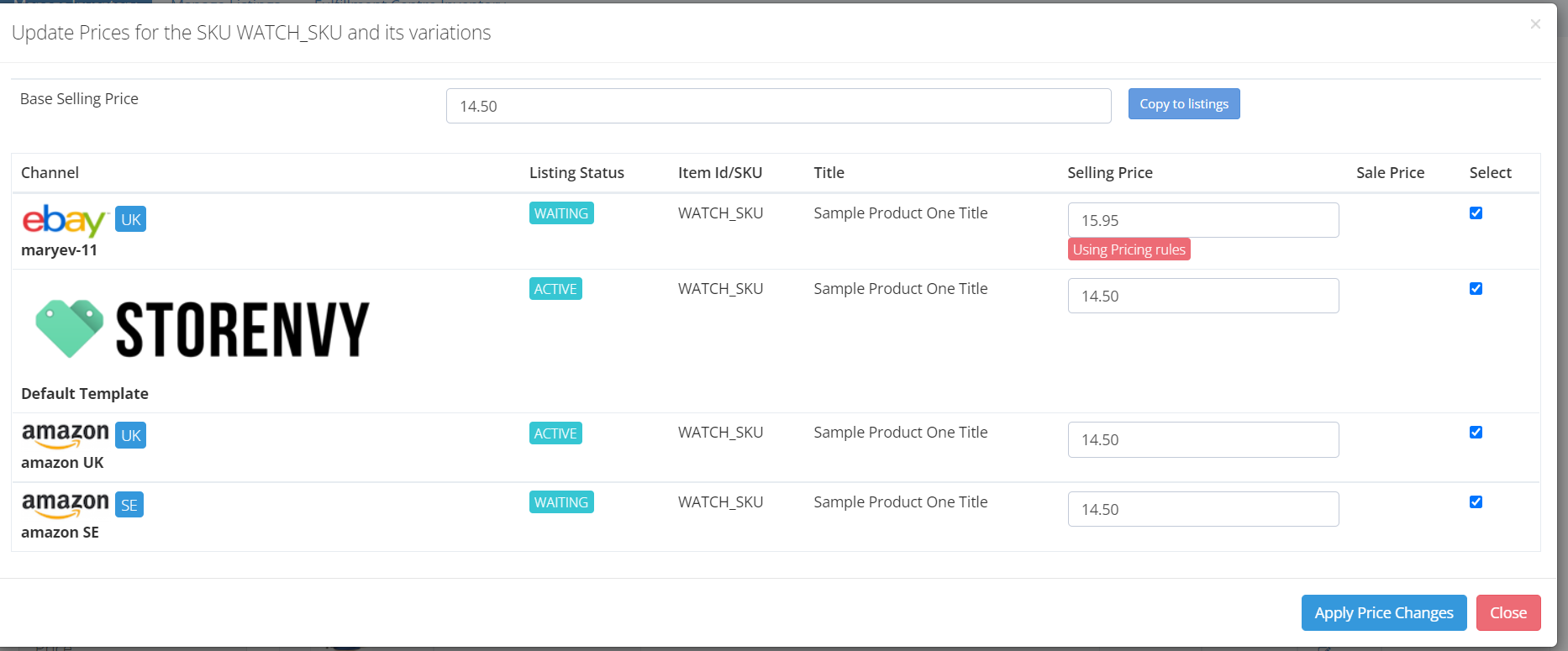 Seller Update - Fee Changes - ChannelX